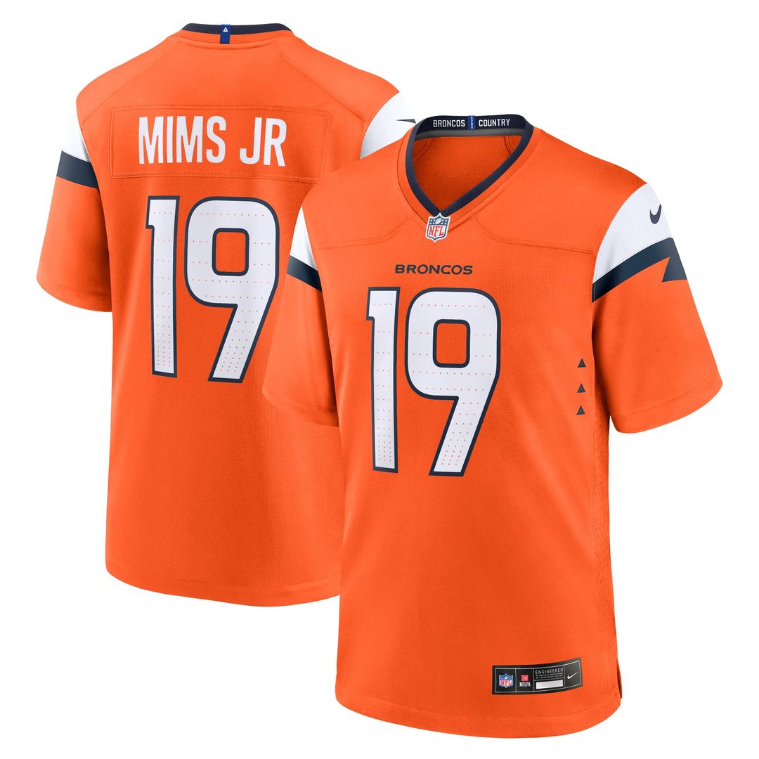 Marvin Mims Jr Denver Broncos Game Jersey - Orange
