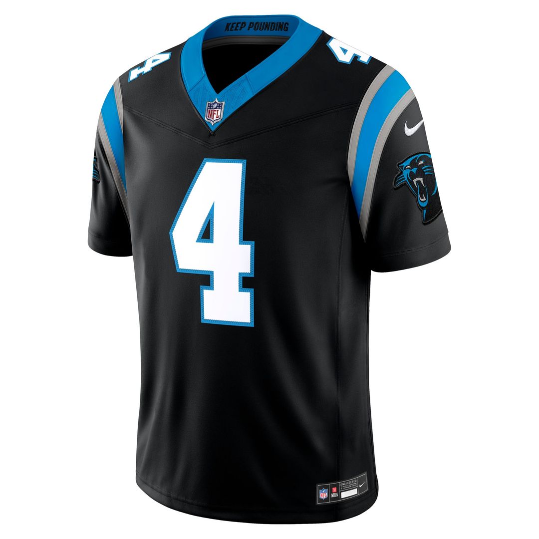 Tetairoa McMillan Carolina Panthers Vapor F.U.S.E. Stitched Limited Jersey - Black
