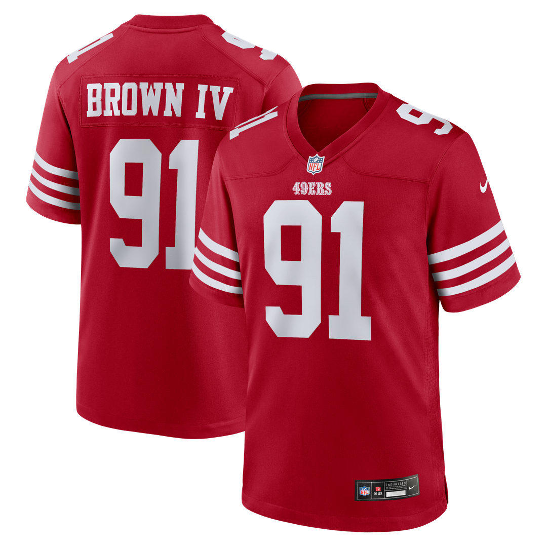 Earnest Brown IV San Francisco 49ers Game Jersey - Scarlet