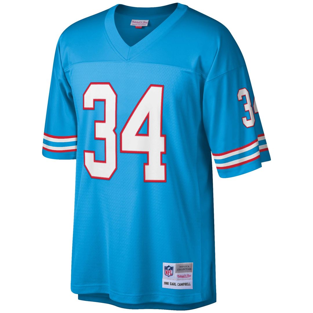 Earl Campbell Houston Oilers Legacy Replica Jersey - Light Blue