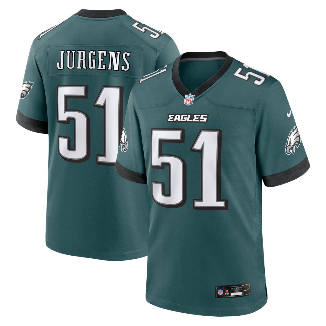 Cam Jurgens Philadelphia Eagles Game Jersey - Midnight Green