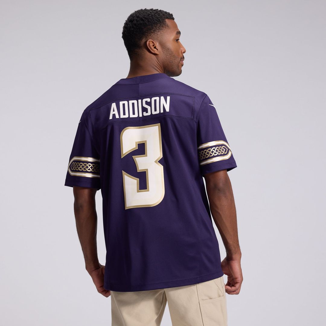 Jordan Addison Minnesota Vikings 2026 Rivalries Collection Stitched Limited Jersey - Purple