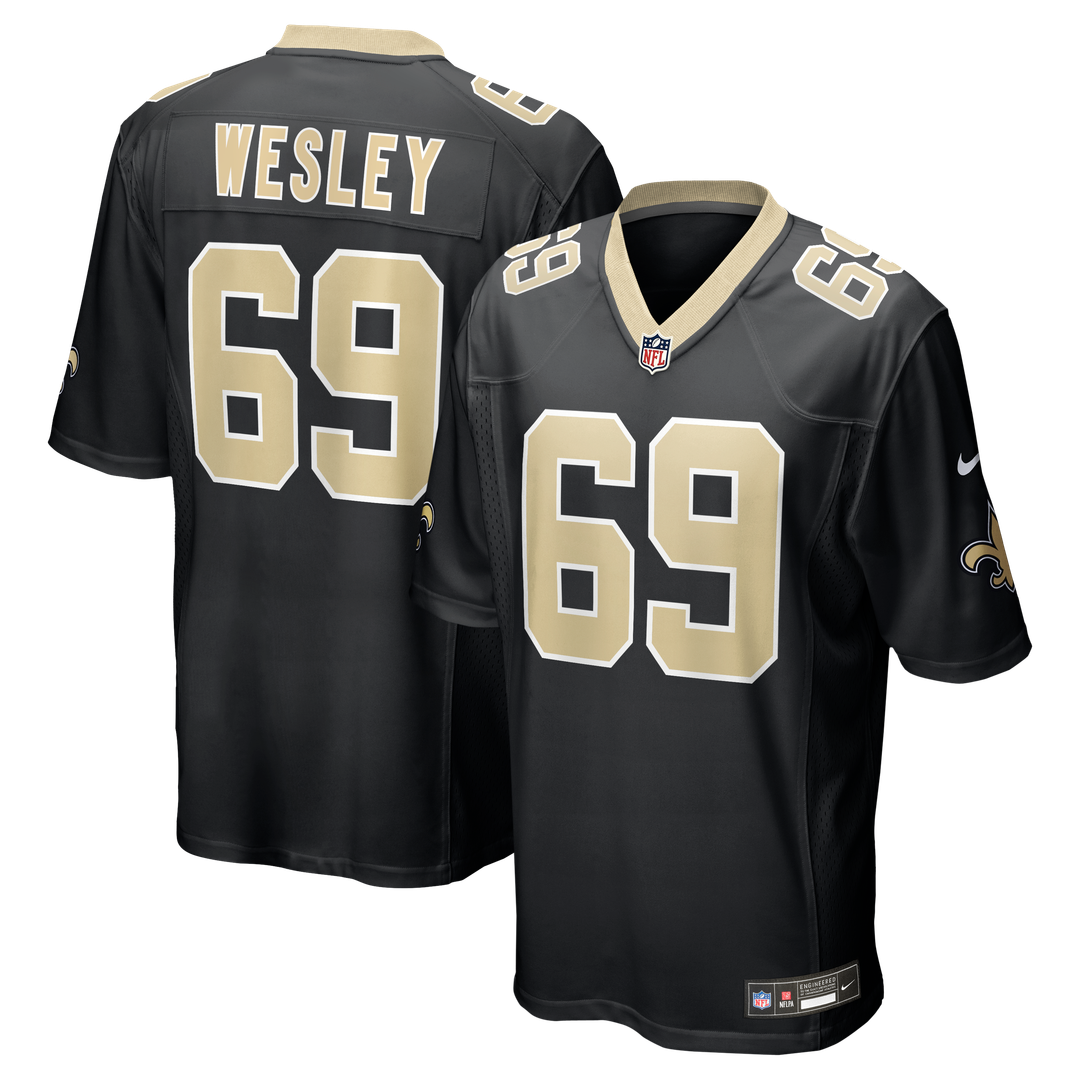 Barry Wesley New Orleans Saints Game Jersey - Black