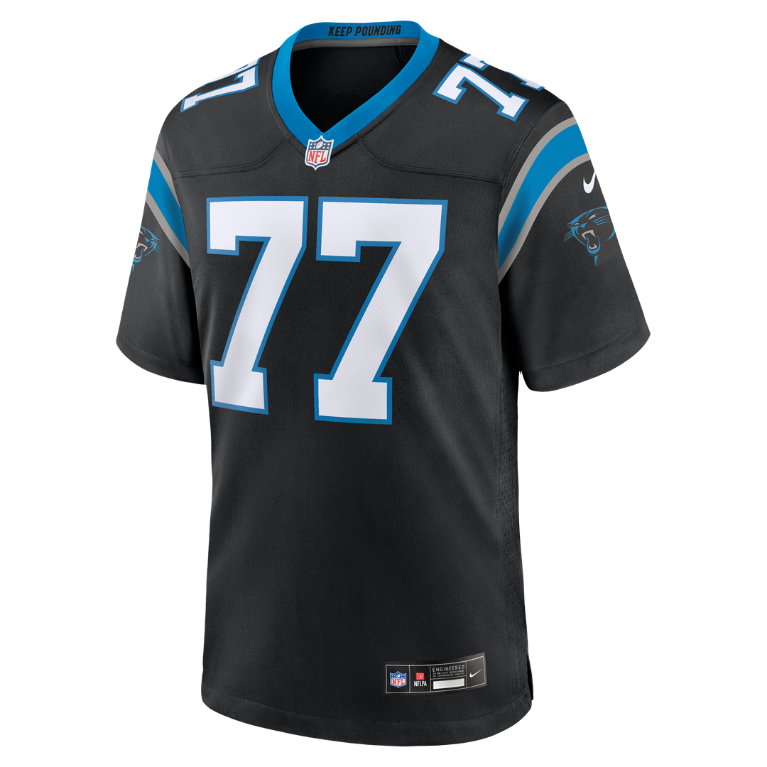 Luke Fortner Carolina Panthers Game Jersey - Black