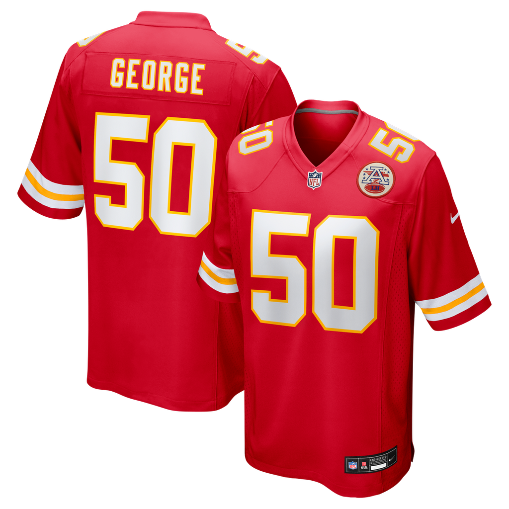 Brandon George Kansas City Chiefs Game Jersey - Red