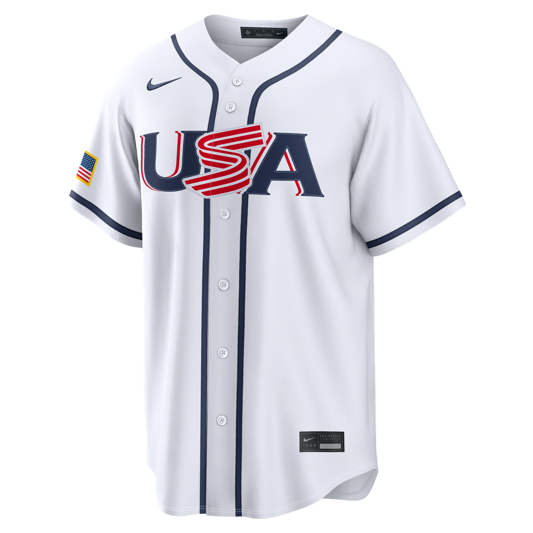 USA Baseball Alex Bregman Nike White 2026 World Baseball Classic Home Stadium Jersey