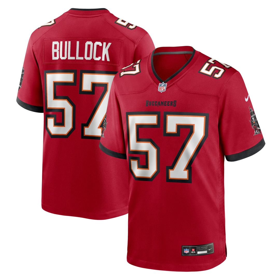 John Bullock Tampa Bay Buccaneers Game Jersey - Red