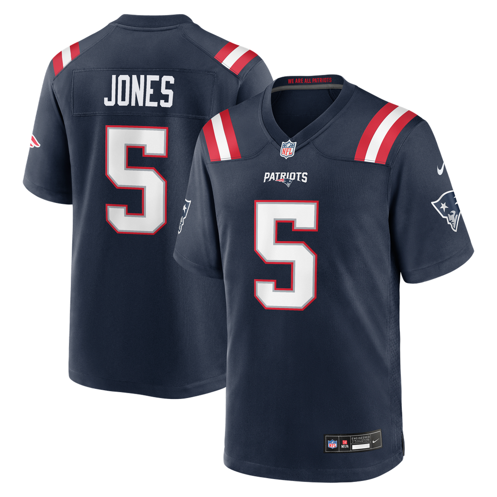 Dre'Mont Jones New England Patriots Game Jersey - Navy