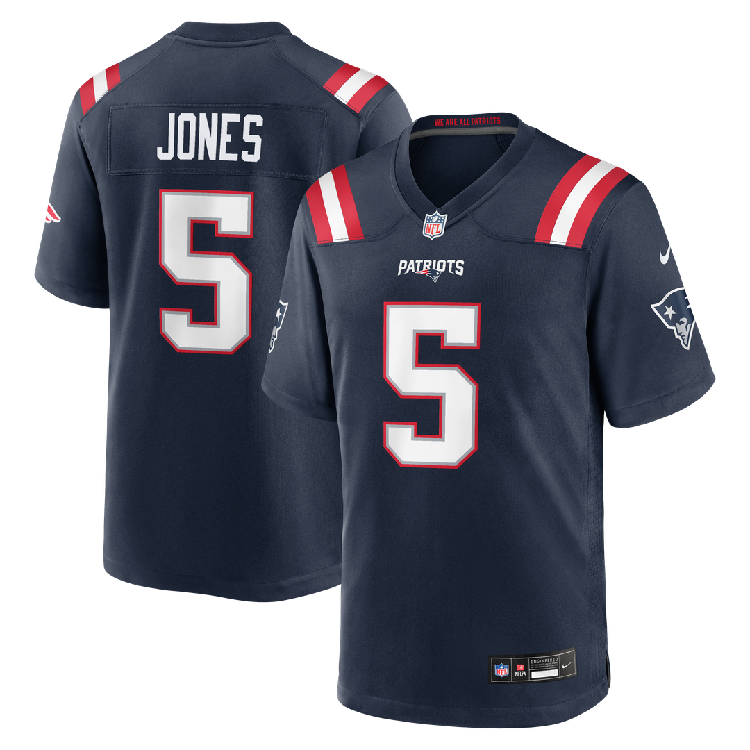 Dre'Mont Jones New England Patriots Game Jersey - Navy