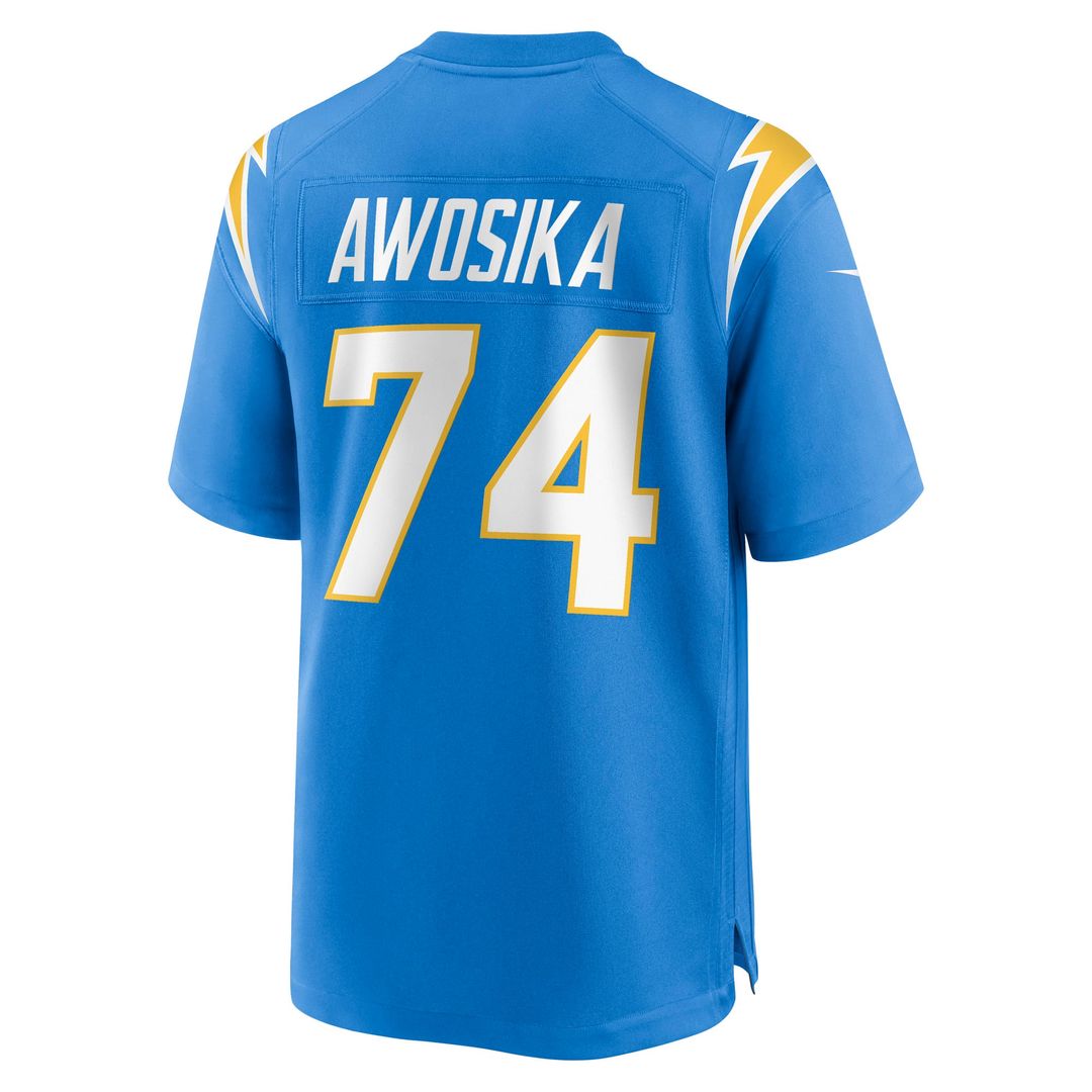 Kayode Awosika Los Angeles Chargers Game Jersey - Powder Blue