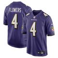 Zay Flowers Baltimore Ravens Game Jersey - Purple