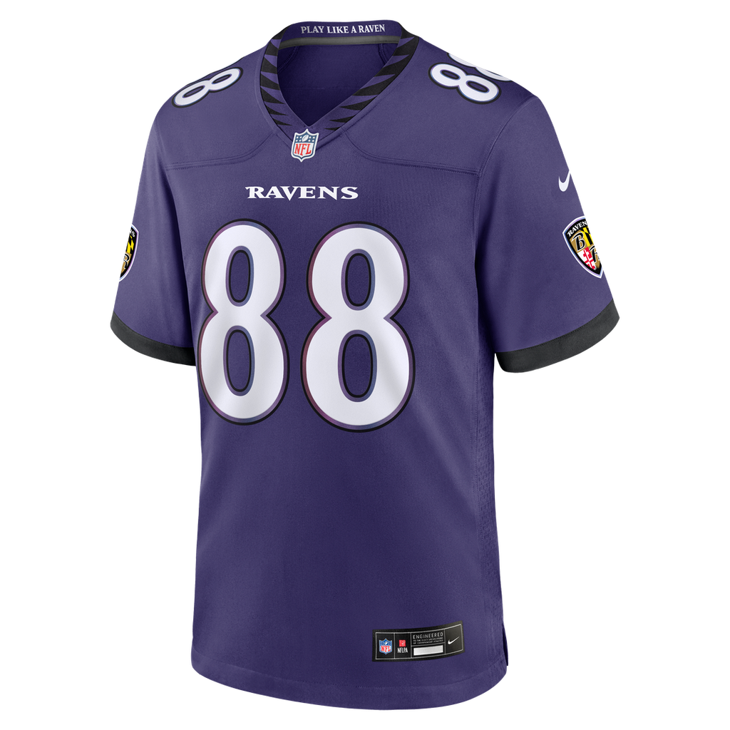 Matthew Hibner Baltimore Ravens Game Jersey - Purple