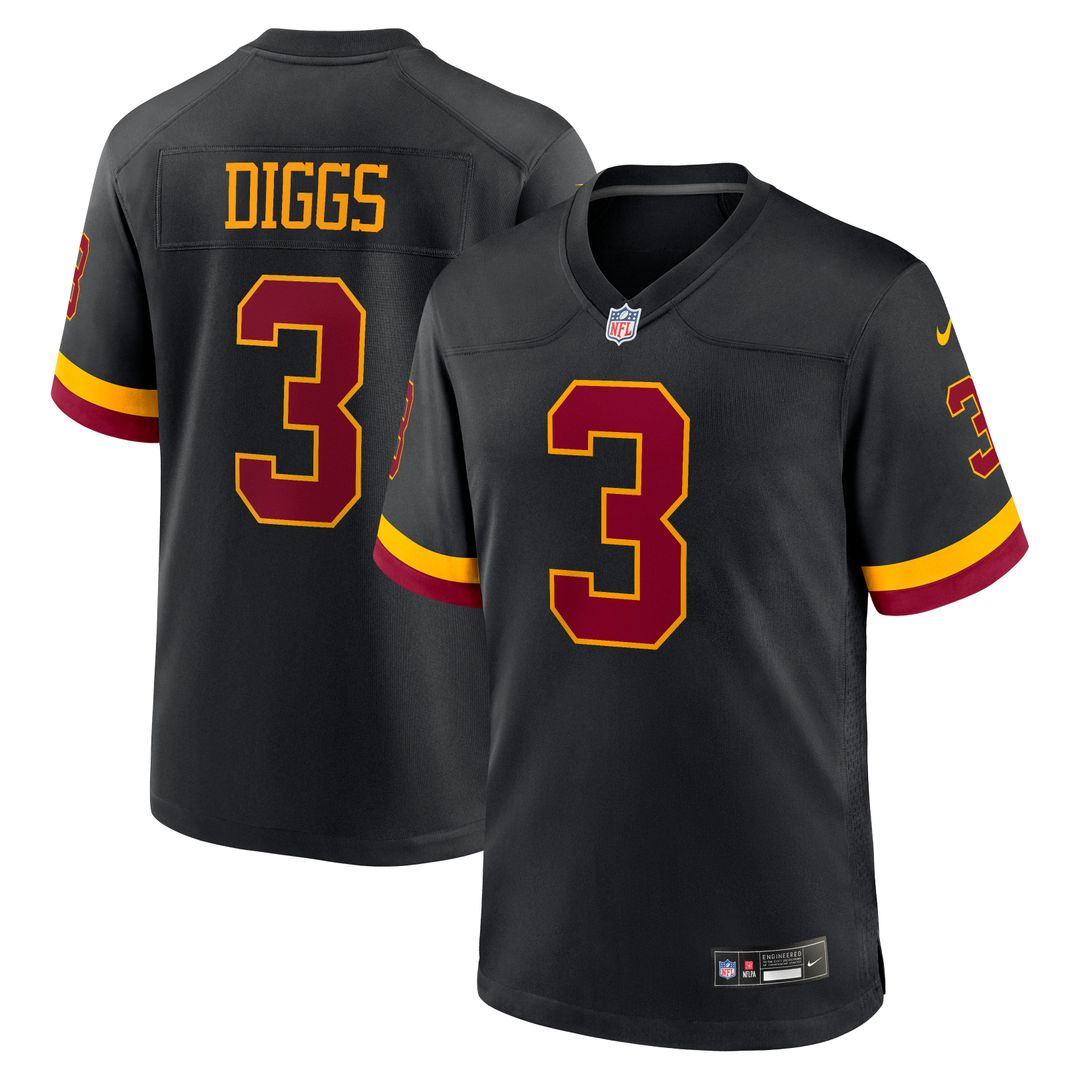 Stefon Diggs Washington Commanders Alternate Game Jersey - Black