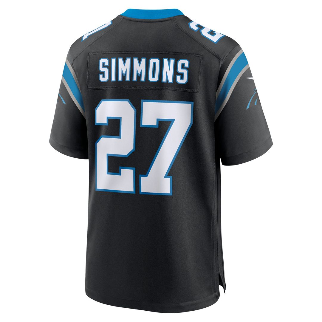 Isaiah Simmons Carolina Panthers Game Jersey - Black