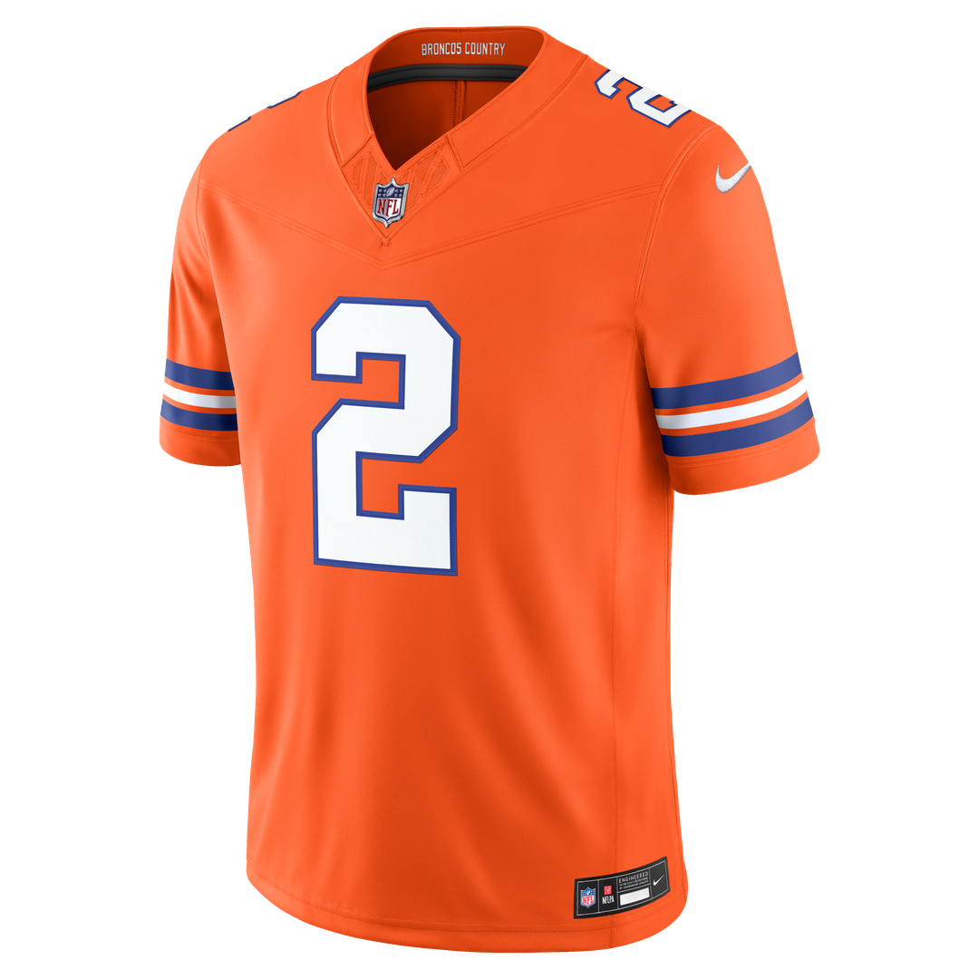 Pat Surtain II Denver Broncos Alternate Mile High Collection 1977 Throwback Vapor F.U.S.E. Stitched Limited Jersey - Orange