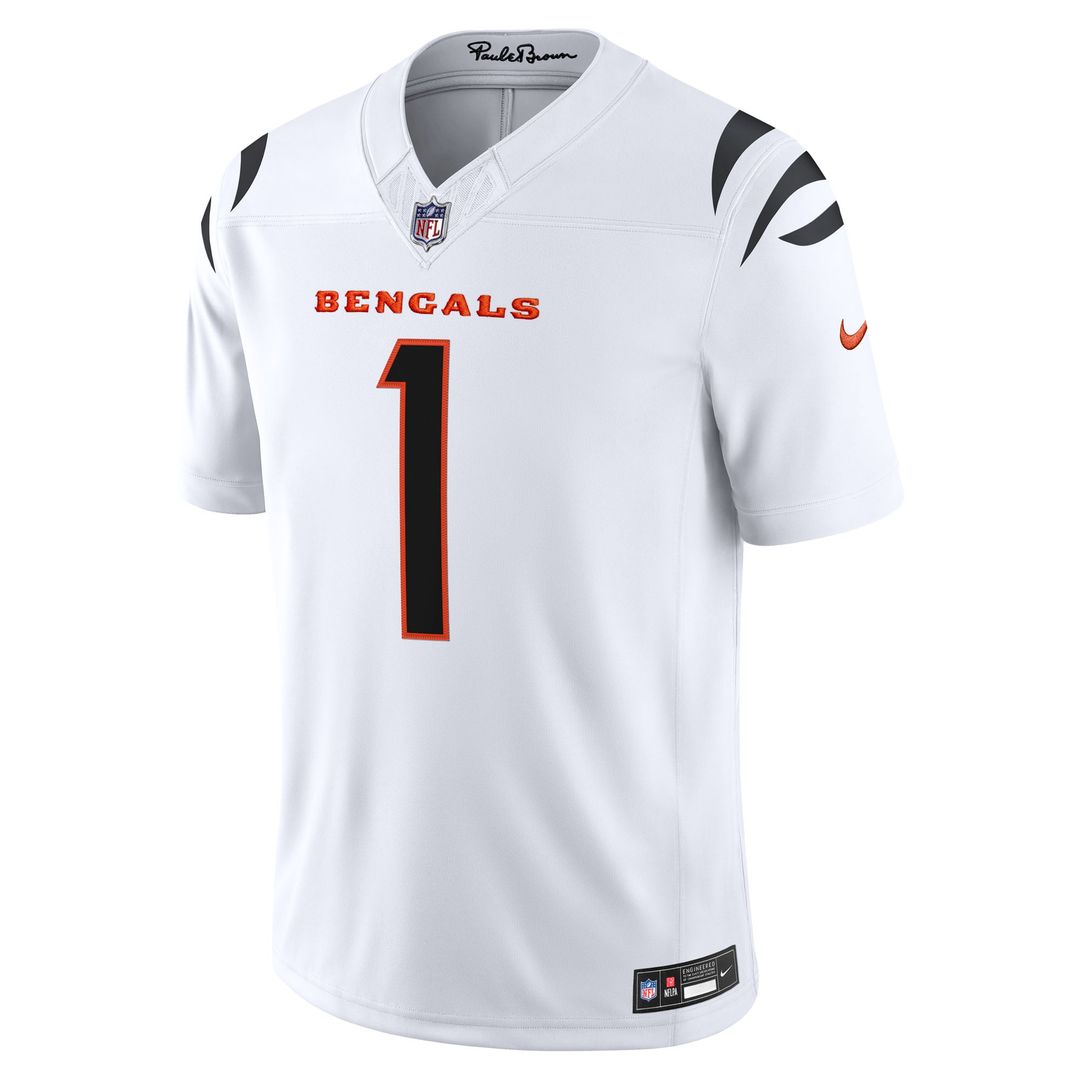 Ja'Marr Chase Cincinnati Bengals Vapor F.U.S.E. Stitched Limited Jersey - White