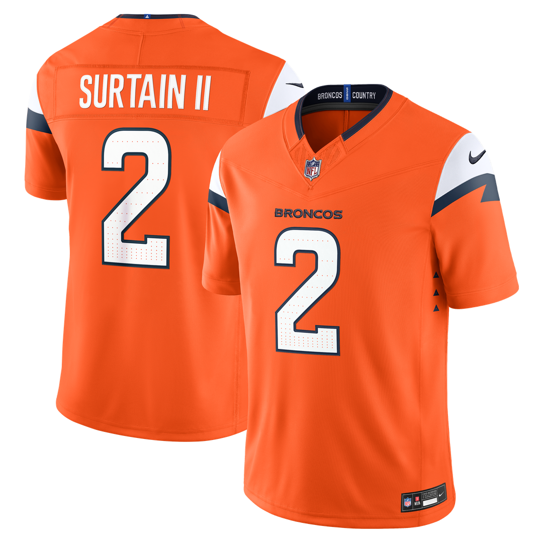 Pat Surtain II Denver Broncos Alternate Vapor F.U.S.E. Stitched Limited Jersey - Navy