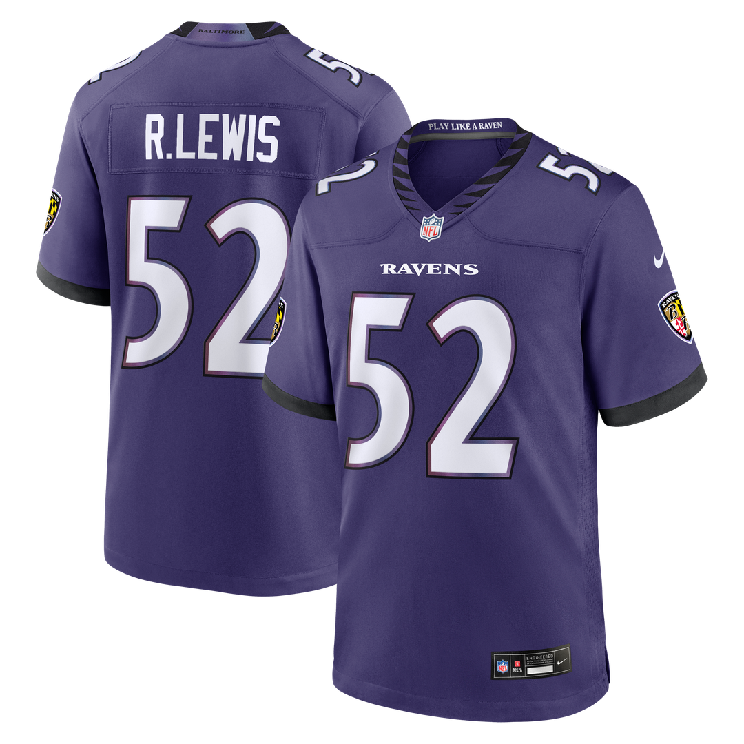 Ray Lewis Baltimore Ravens Game Jersey - Purple